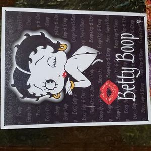Metal Betty Boop black and white sign